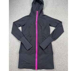 Lululemon Jacket Women's Size 4 Black Pink Define Hooded Activewear Yoga Gym